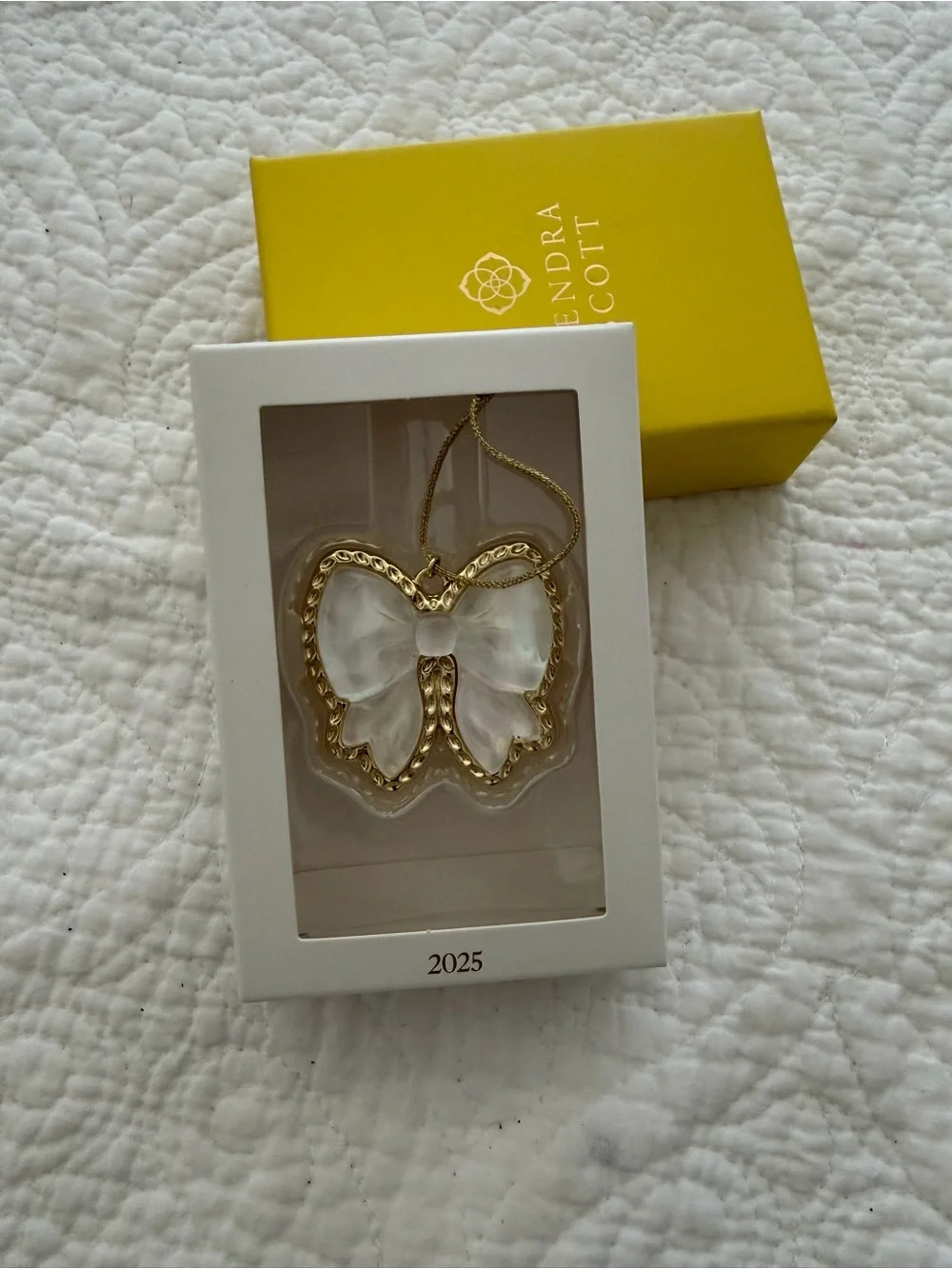Kendra Scott Gold and Mother‑of‑Pearl Butterfly Ornament